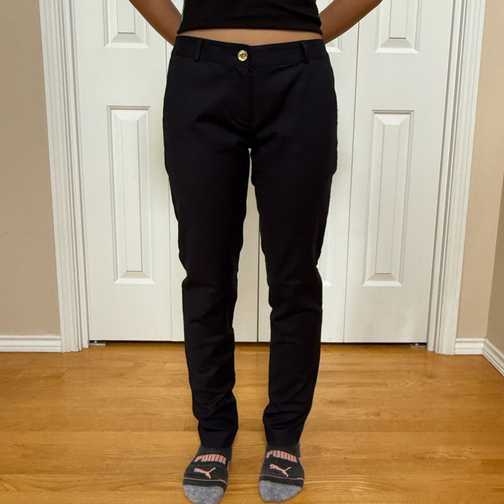 MICHAEL Michael Kors Black Trousers with Gold Button